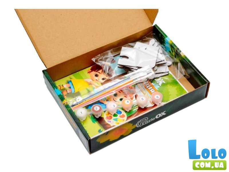 Деревянный пазл-раскраска Гусочка, Puzzleоk (А5)