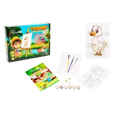 Деревянный пазл-раскраска Гусочка, Puzzleоk (А5)