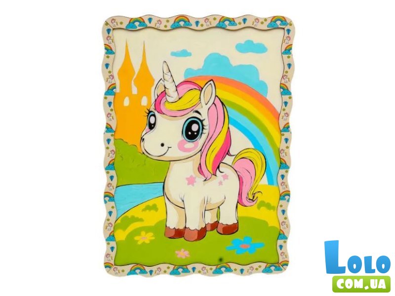 Картина по номерам Милый Единорог, Puzzleоk (А3)