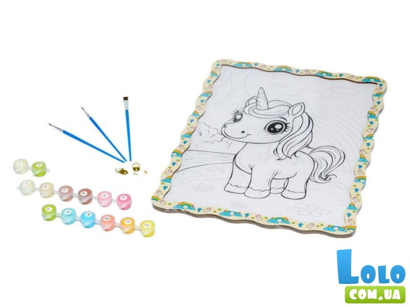 Картина по номерам Милый Единорог, Puzzleоk (А3)