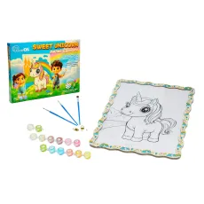 Картина по номерам Милый Единорог, Puzzleоk (А3)