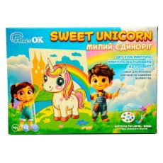 Картина по номерам Милый Единорог, Puzzleоk (А3)