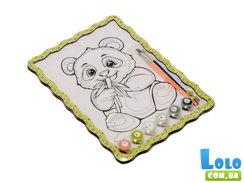 Картина по номерам Панда, Puzzleоk (А4)