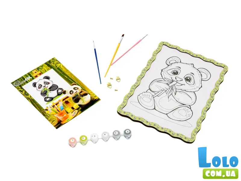 Картина по номерам Панда, Puzzleоk (А4)