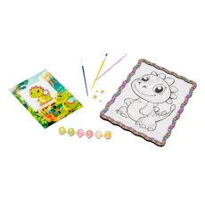 Картина по номерам Динозаврик, Puzzleоk (А4)