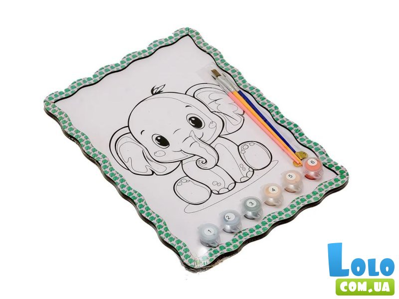 Картина по номерам Слоник, Puzzleоk (А4)