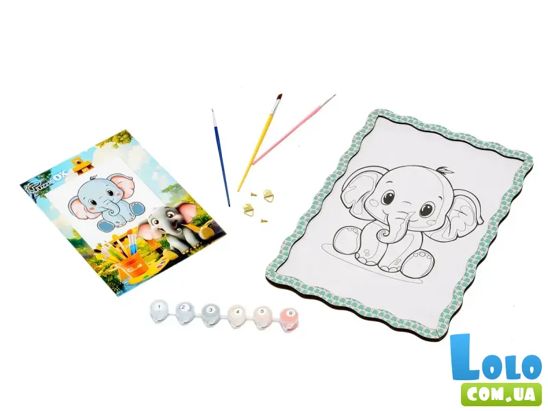 Картина по номерам Слоник, Puzzleоk (А4)