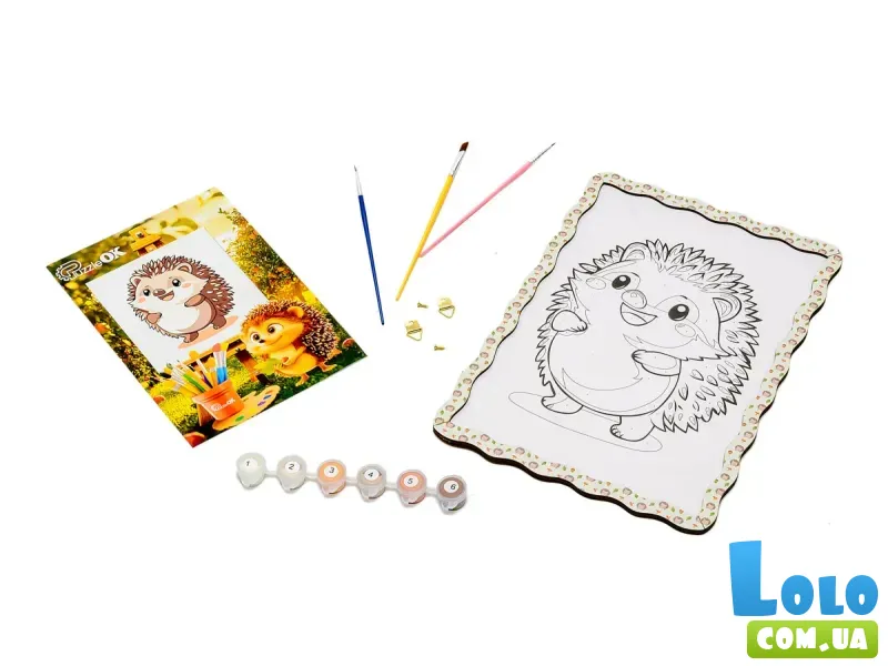 Картина по номерам Ежик, Puzzleоk (А4)