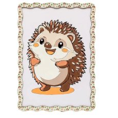 Картина по номерам Ежик, Puzzleоk (А4)