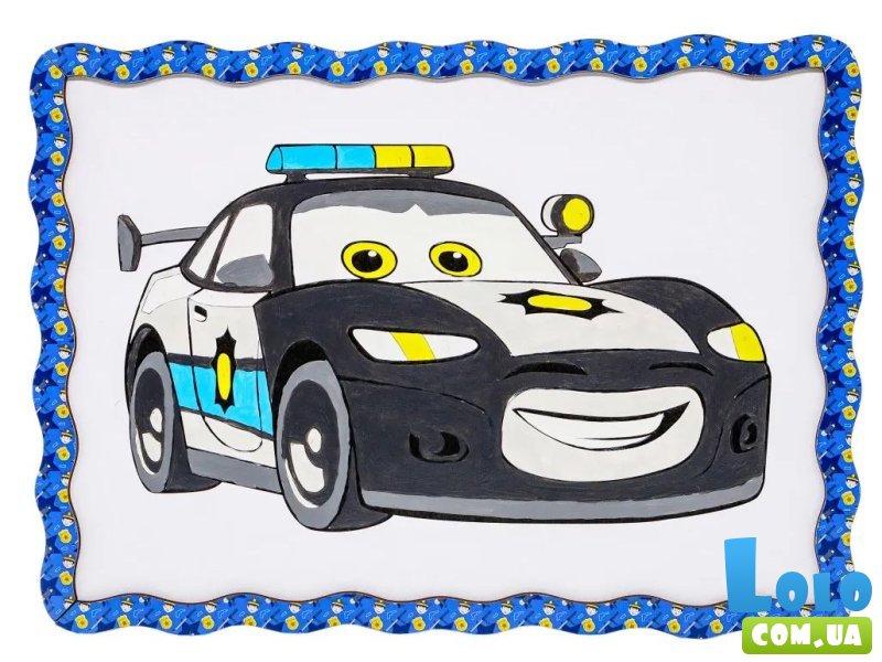 Картина по номерам Полицейская машина, Puzzleоk (А4)