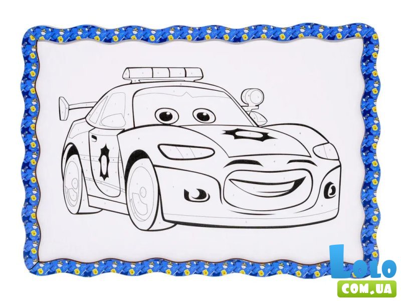 Картина по номерам Полицейская машина, Puzzleоk (А4)