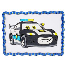 Картина по номерам Полицейская машина, Puzzleоk (А4)