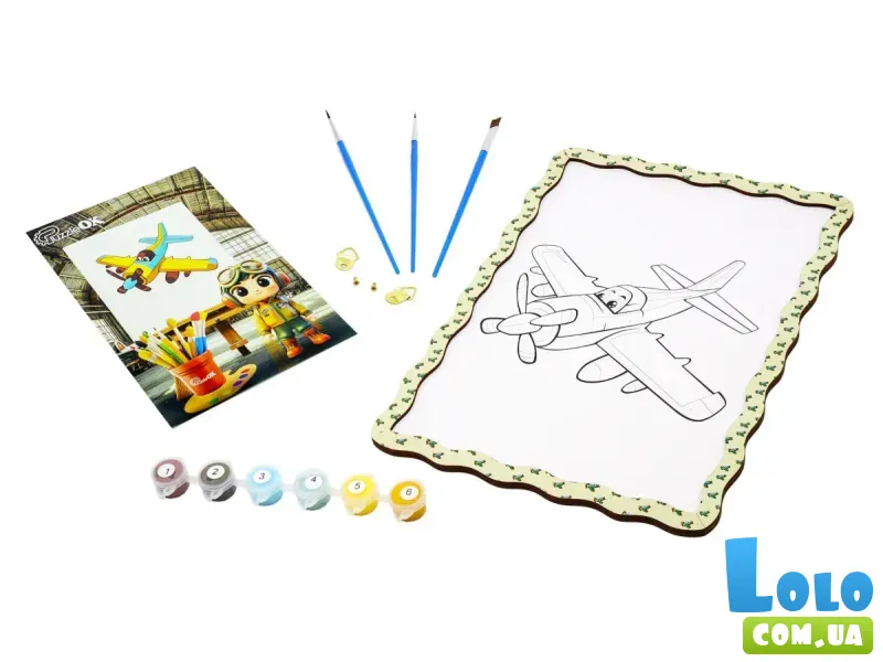Картина по номерам Самолет, Puzzleоk (А4)
