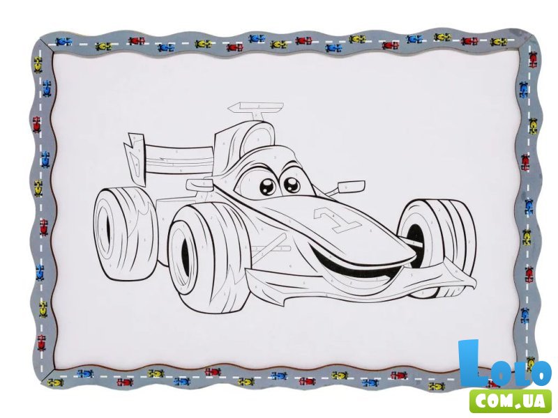 Картина по номерам Гоночная машина, Puzzleоk (А4)