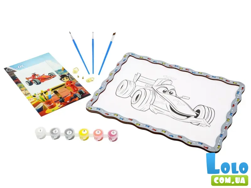 Картина по номерам Гоночная машина, Puzzleоk (А4)