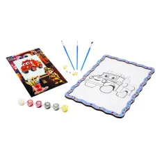 Картина по номерам Пожарная машина, Puzzleоk (А4)