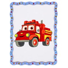 Картина по номерам Пожарная машина, Puzzleоk (А4)