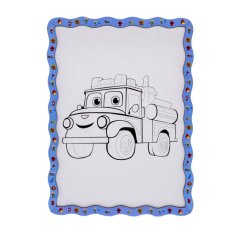 Картина по номерам Пожарная машина, Puzzleоk (А4)