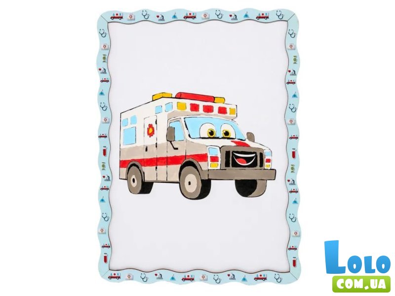 Картина по номерам Медицинская машина, Puzzleоk (А4)