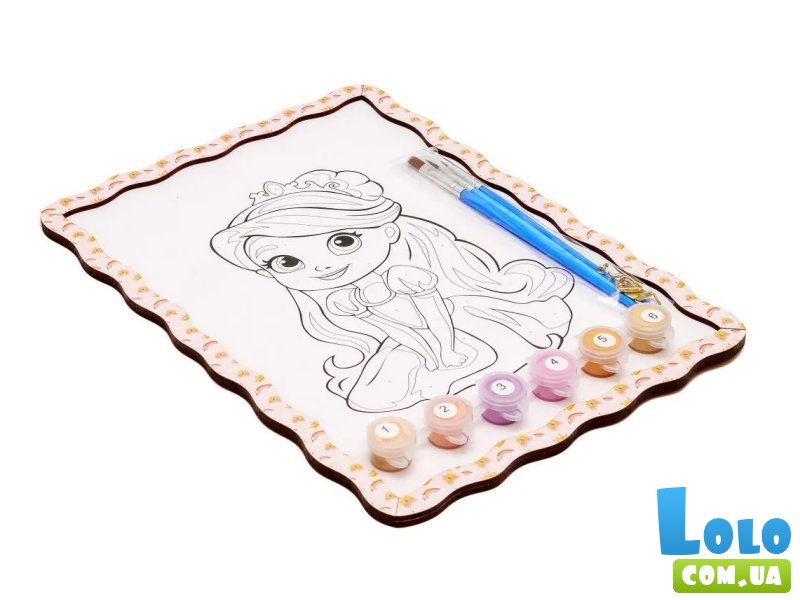 Картина по номерам Принцесса, Puzzleоk (А4)