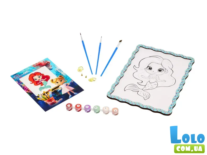 Картина по номерам Русалка, Puzzleоk (А4)