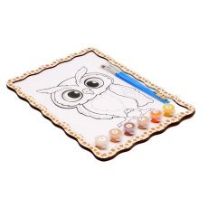 Картина по номерам Сова, Puzzleоk (А4)