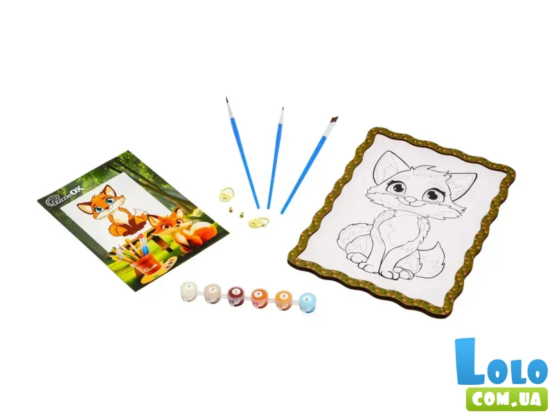 Картина по номерам Лисичка, Puzzleоk (А4)