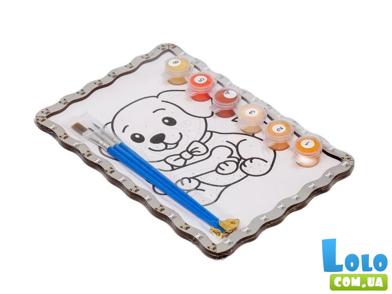 Картина по номерам Песик, Puzzleоk (А5)