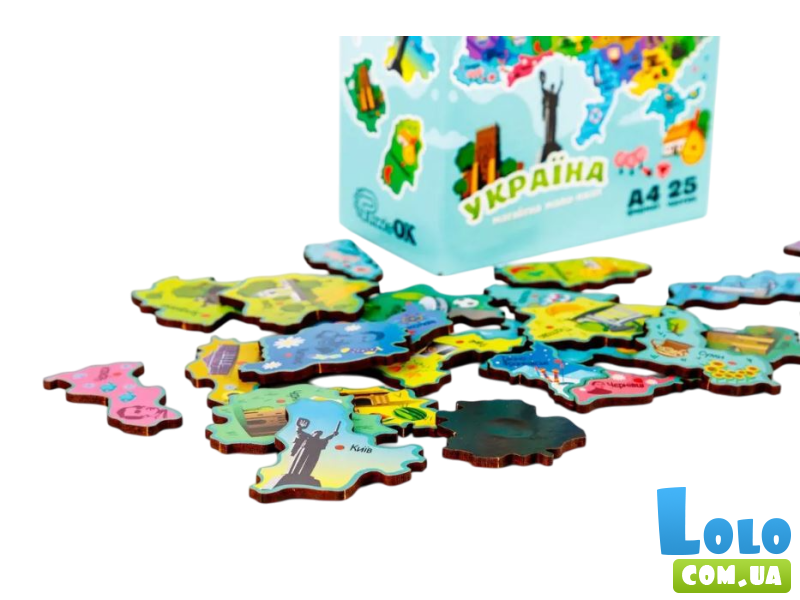 Магнитная карта-пазл Украина, Puzzleоk (Новая), 25 эл.
