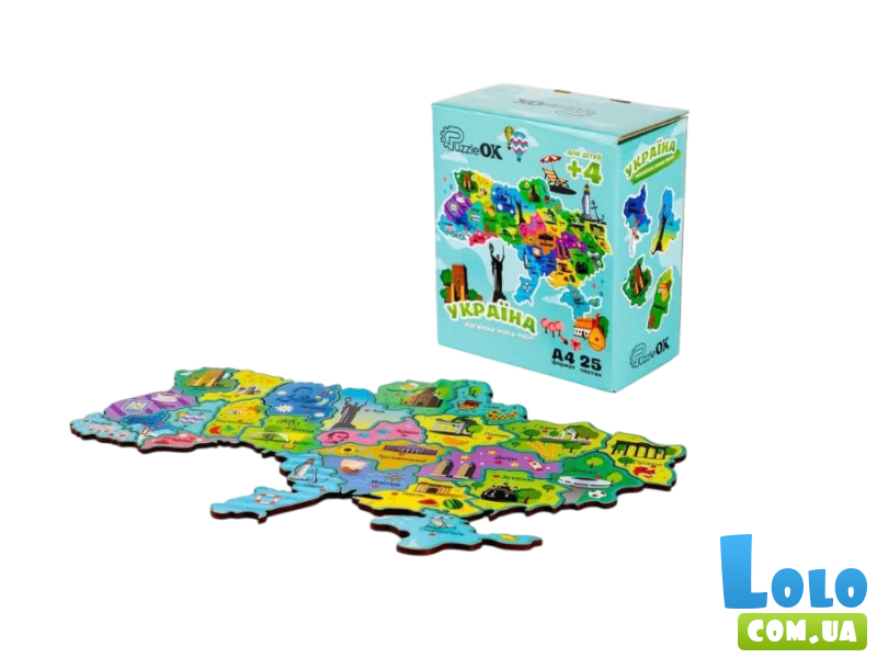 Магнитная карта-пазл Украина, Puzzleоk (Новая), 25 эл.