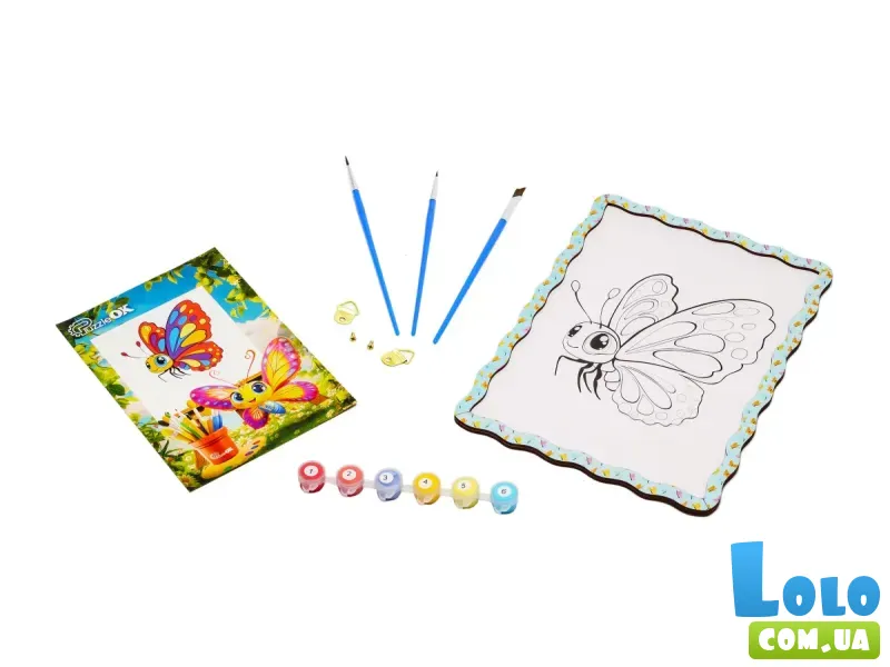 Картина по номерам Бабочка, Puzzleоk (А4)