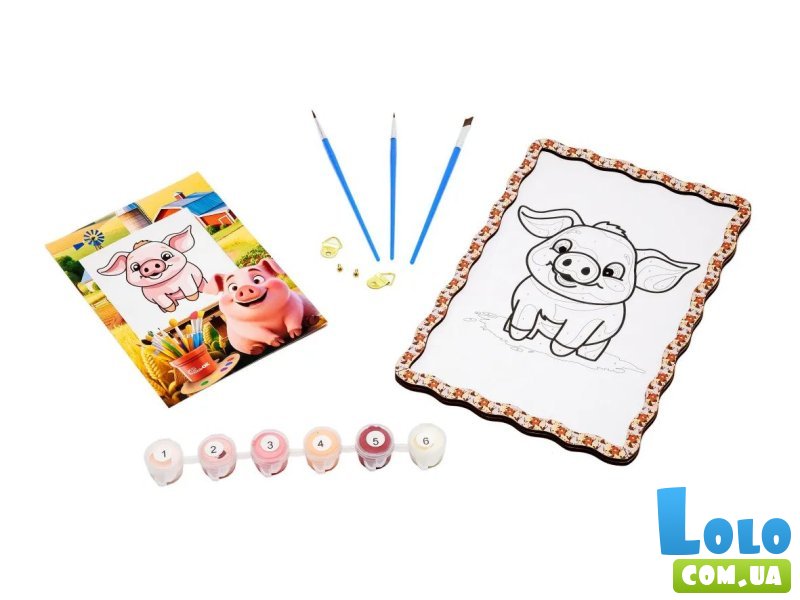 Картина по номерам Поросенок, Puzzleоk (А5)