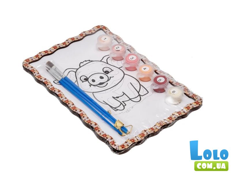 Картина по номерам Поросенок, Puzzleоk (А5)