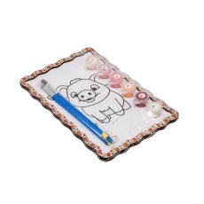 Картина по номерам Поросенок, Puzzleоk (А5)