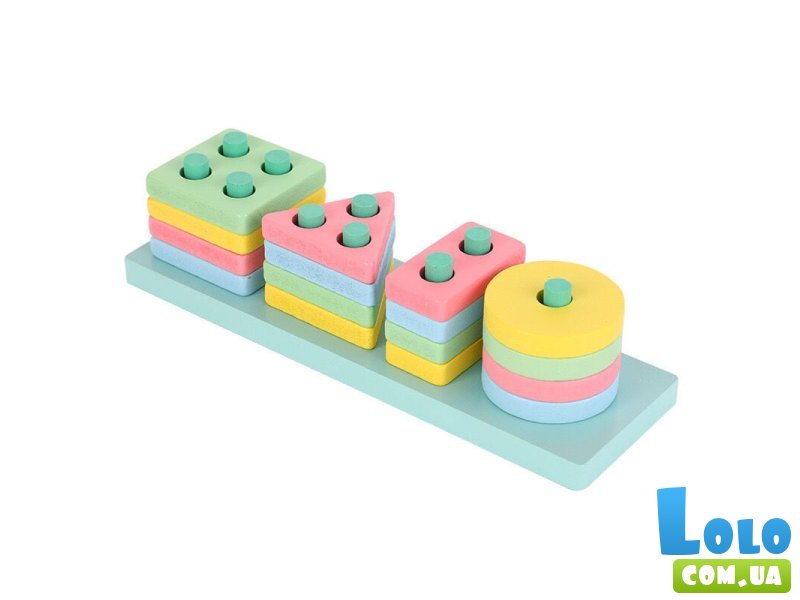 Деревянная логическая доска-сортер Геометрические фигуры