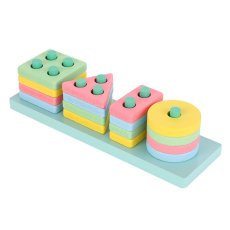 Деревянная логическая доска-сортер Геометрические фигуры