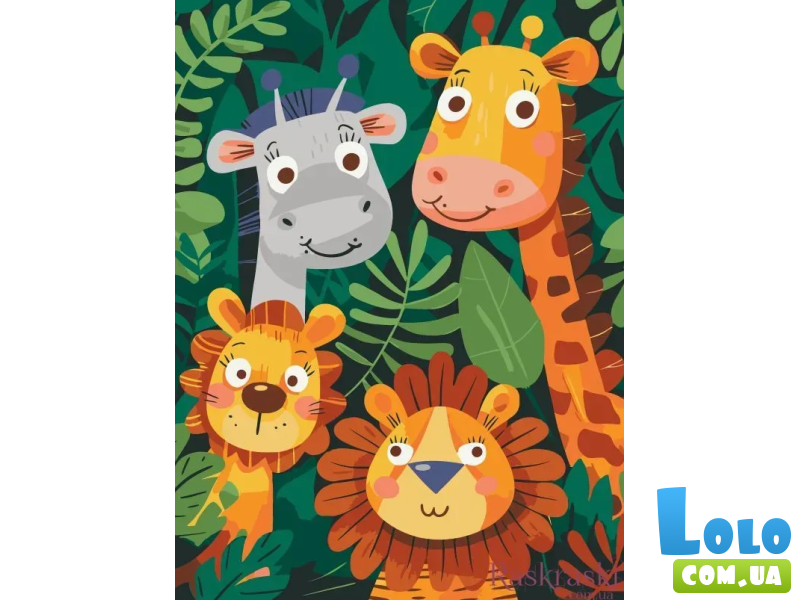 Алмазная мозаика Веселые джунгли, TK Group (30х20 см)