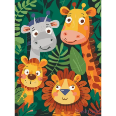 Алмазная мозаика Веселые джунгли, TK Group (30х20 см)