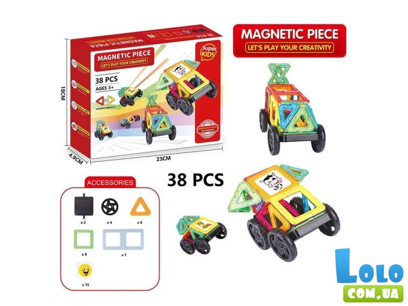 Конструктор магнитный (3366-30), 38 дет.