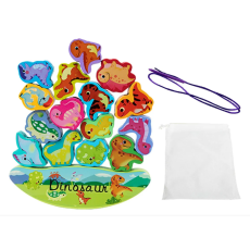 Деревянная шнуровка-балансир Динозавры (в ассортименте)