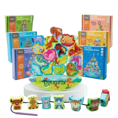 Деревянная шнуровка-балансир Динозавры (в ассортименте)