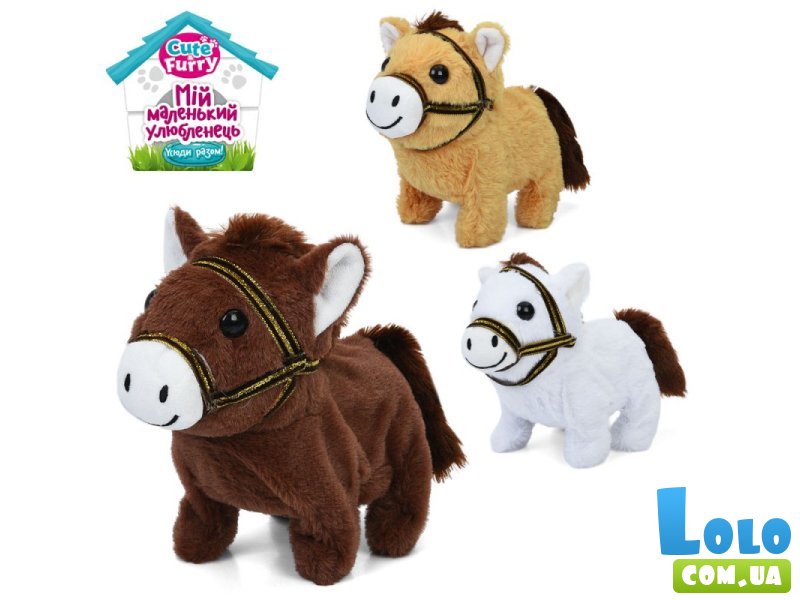 Мягкая интерактивная игрушка Лошадка (в ассортименте)
