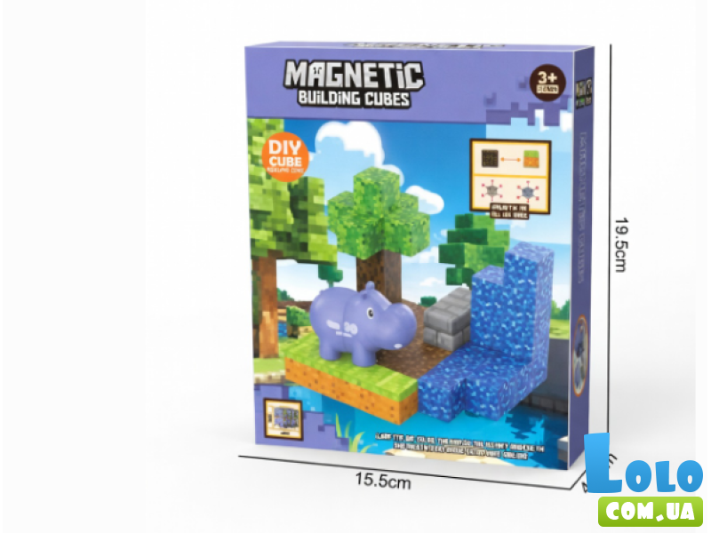 Конструктор магнитный Бегемот (JM929), 43 дет.