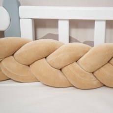 Бампер-косичка 3-х прядная, Twins (карамельный)