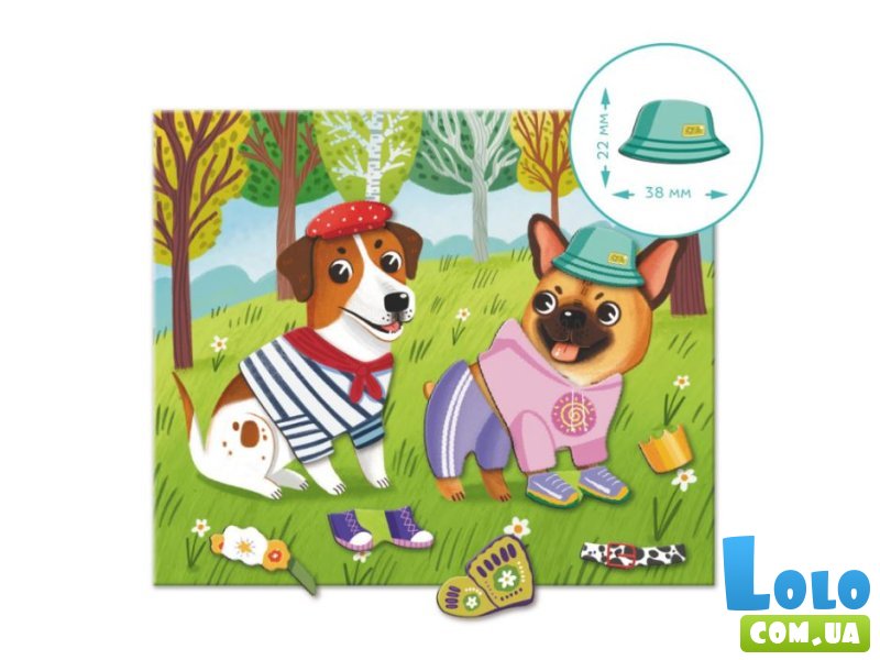 Магнитная игра Одевалка: Забавные псы, DoDo