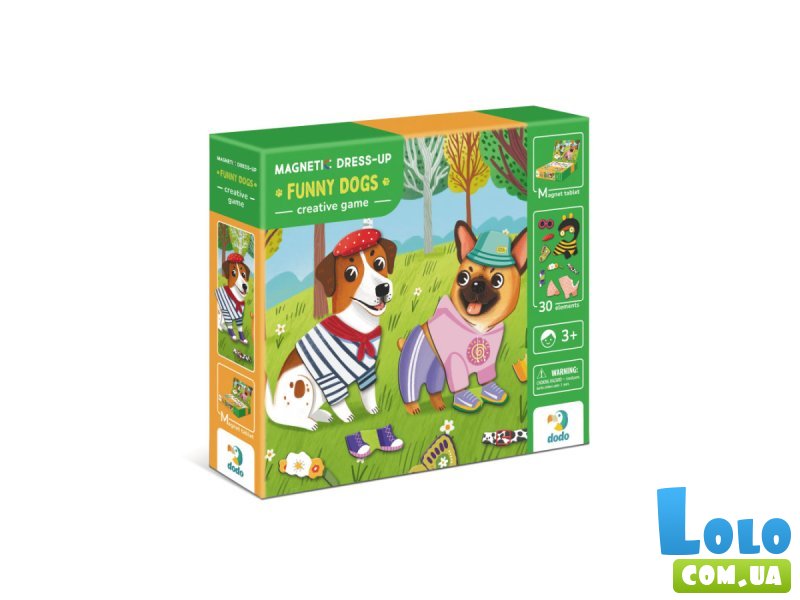 Магнитная игра Одевалка: Забавные псы, DoDo