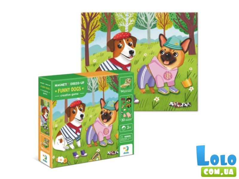 Магнитная игра Одевалка: Забавные псы, DoDo