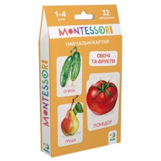 Набор учебных карточек Монтессори: Овощи и фрукты, DoDo