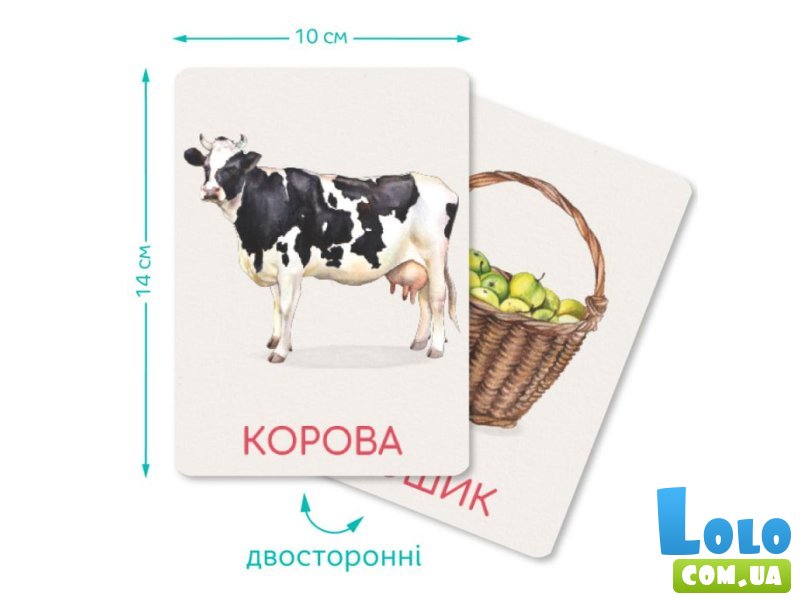 Набор учебных карточек Монтессори: Ферма, DoDo