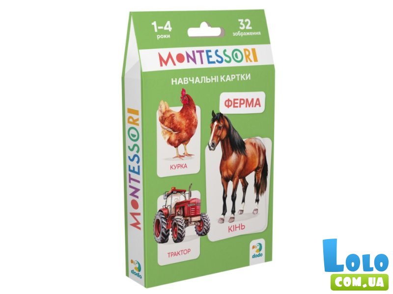 Набор учебных карточек Монтессори: Ферма, DoDo